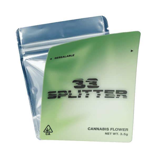 33 Splitter Mylar Bags/Strain Pouches/Cali Packs. Unlabelled.
