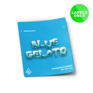 Blue Gelato Mylar Bag Strain Labels