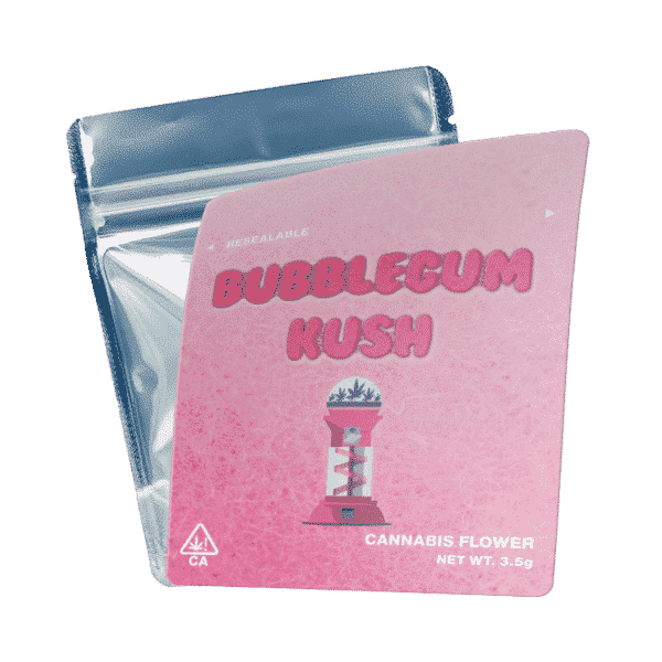 Bubblegum Kush Mylar Bags/Strain Pouches/Cali Packs. Unlabelled