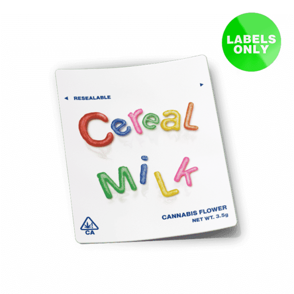 Cereal Milk Mylar Bag Strain Labels