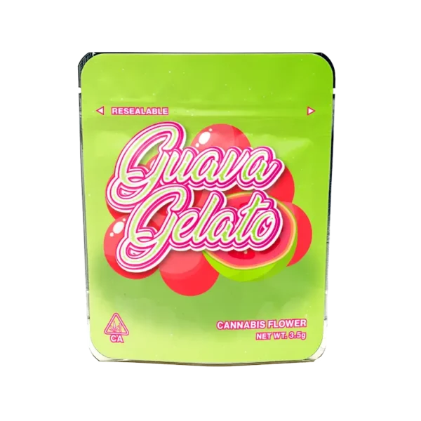 Guava Gelato Mylar Bags/Strain Pouches/Cali Packs