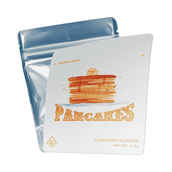 Pancakes Mylar Bags/Strain Pouches/Cali Packs. Unlabelled.