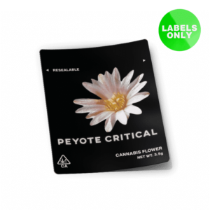 Peyote Critical Mylar Bag strain label