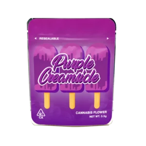 Purple Creamsicle Mylar Bags/Strain Pouches/Cali Packs