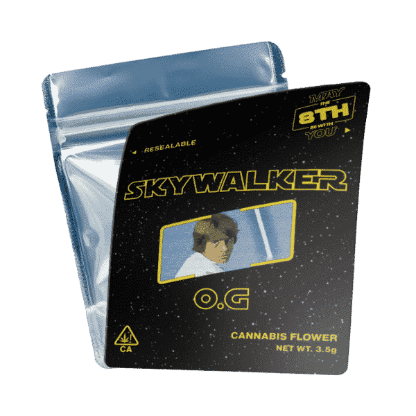 Skywalker OG Mylar Bags/Strain Pouches/Cali Packs. Unlabelled.