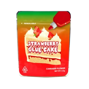 Strawberry Glue Cake Mylar Bags/Strain Pouches/Cali Packs