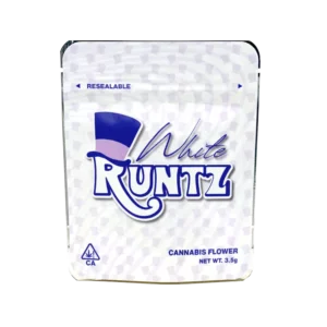 White Runtz Mylar Bags/Strain Pouches/Cali Packs