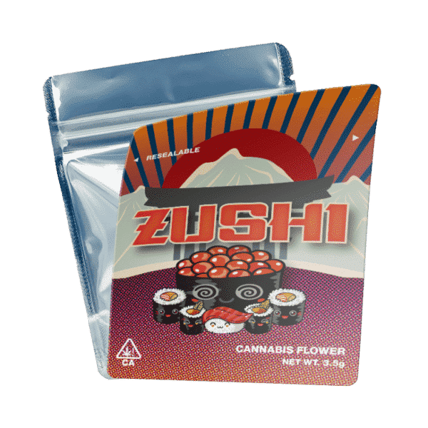 Zushi Mylar Bags/Strain Pouches/Cali Packs. Unlabelled.