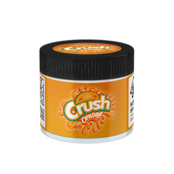Crush Orange Glass Jars. 60ml suitable for 3.5g or 1/8 oz.