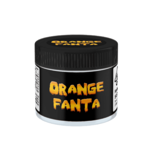 Orange Fanta Glass Jars. 60ml suitable for 3.5g or 1/8 oz.