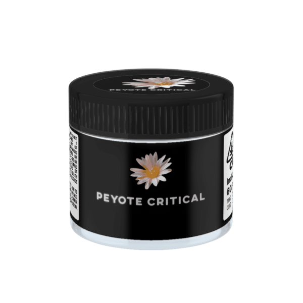 Peyote Critical Glass Jars. 60ml suitable for 3.5g or 1/8 oz.