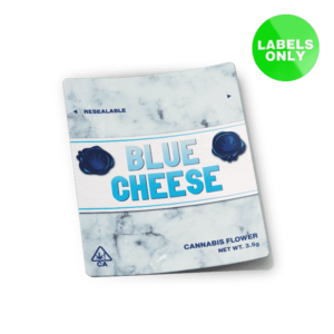 Blue Cheese Mylar Bag Strain Labels
