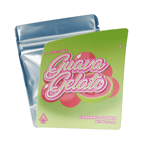 Guava Gelato Mylar Bags/Strain Pouches/Cali Packs. Unlabelled.