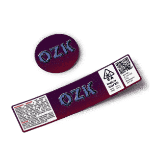 OZK Glass Jar Strain Labels