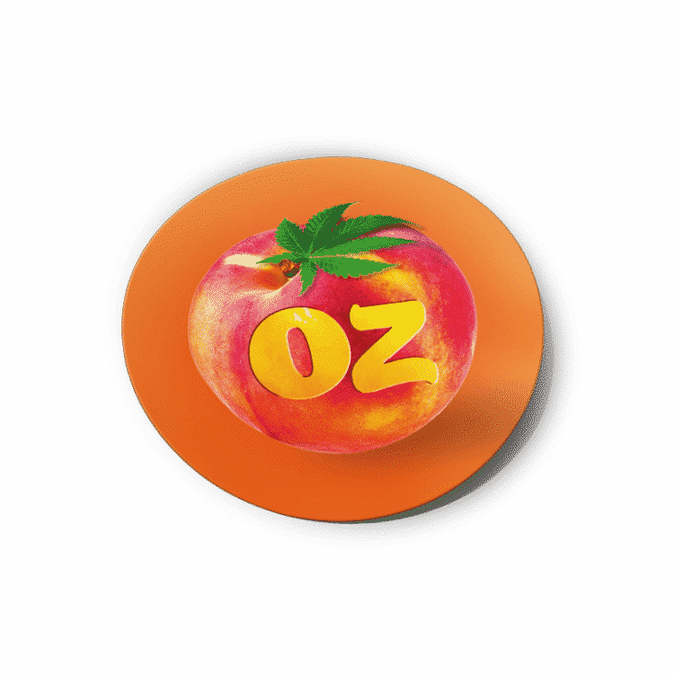 Peach Oz Strain/Slap Stickers/Labels.