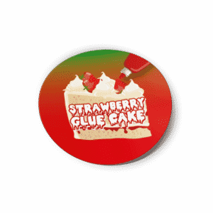 Strawberry Glue Cake Strain/Slap Stickers/Labels.