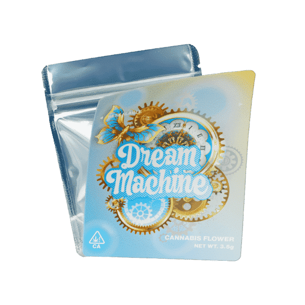Dream Machine Mylar Bags/Strain Pouches/Cali Packs. Unlabelled.