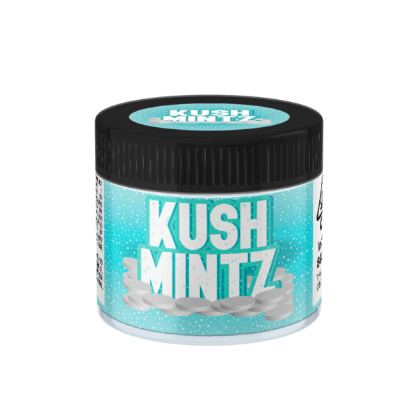 Kush Mints Glass Jars. 60ml suitable for 3.5g or 1/8 oz.