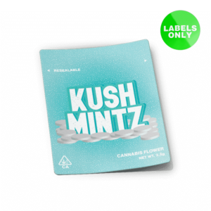 Kush Mints Mylar Bag Strain Labels