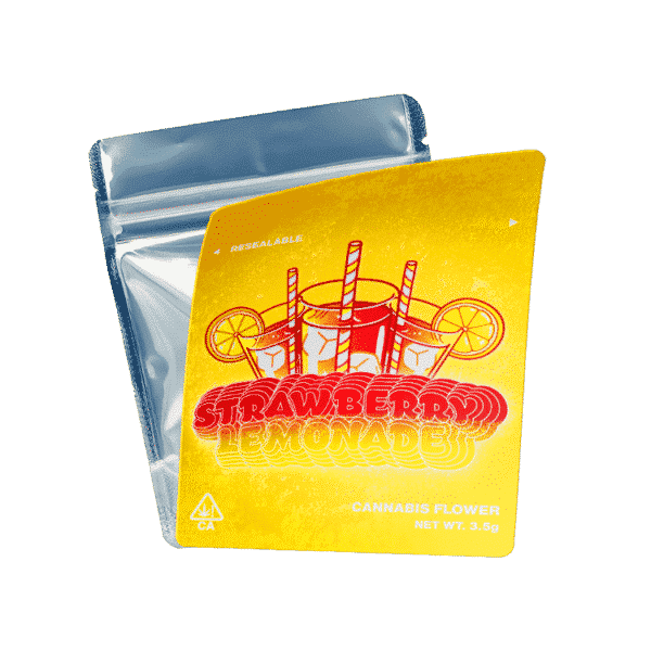 Strawberry Lemonade Mylar Bags/Strain Pouches/Cali Packs. Unlabelled.