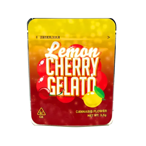 Lemon Cherry Gelato Strain Ready Made Cali Pack Mylar Bags/Pouches