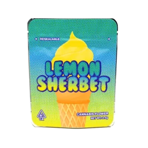 Lemon Sherbet Strain Ready Made Cali Pack Mylar Bags/Pouches