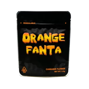 Orange Fanta Mylar Bags/Strain Pouches/Cali Packs
