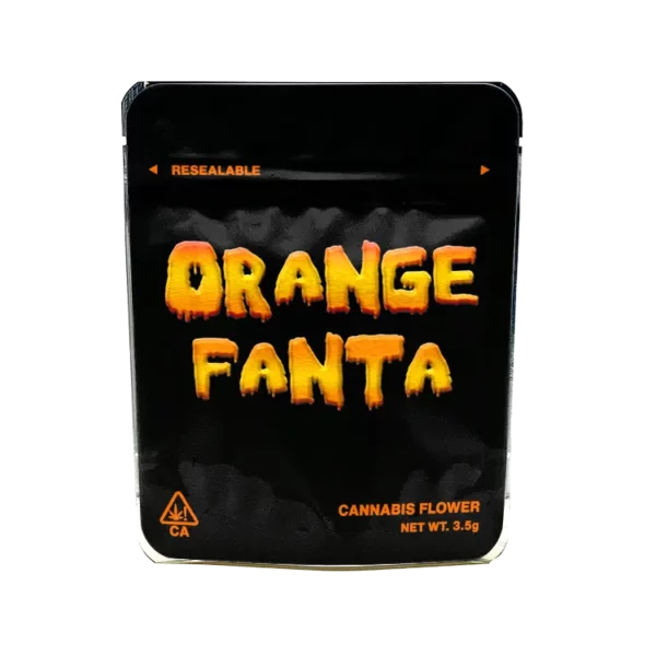 Orange Fanta Mylar Bags/Strain Pouches/Cali Packs
