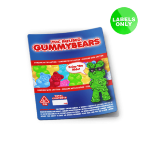 Gummy Bears Mylar Bag Strain Labels