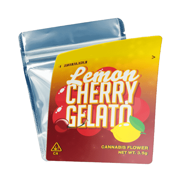 Lemon Cherry Gelato Mylar Bags/Strain Pouches/Cali Packs. Unlabelled.