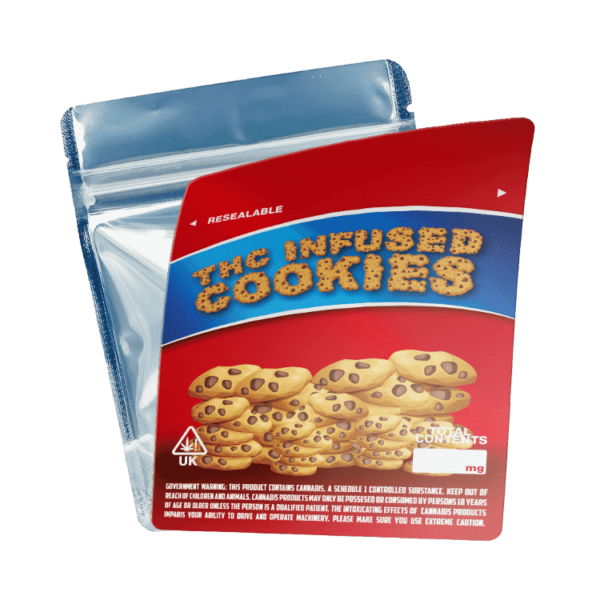 Infused Cookies Mylar Bags/Strain Pouches/Cali Packs. Unlabelled.