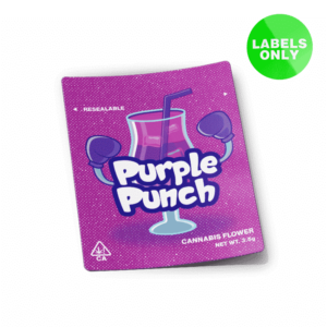 Purple Punch Mylar Bag Strain Labels