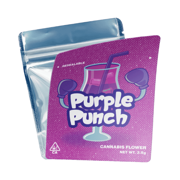 Purple Punch Mylar Bags/Strain Pouches/Cali Packs. Unlabelled.
