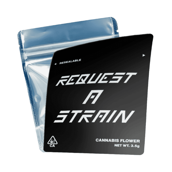 Request a Strain Mylar Bags/Strain Pouches/Cali Packs. Unlabelled.