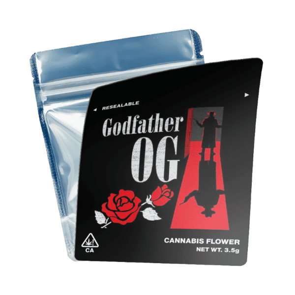 Godfather OG Mylar Bags/Strain Pouches/Cali Packs. Unlabelled.