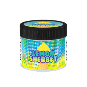 Lemon Sherbet Glass Jars. 60ml suitable for 3.5g or 1/8 oz.