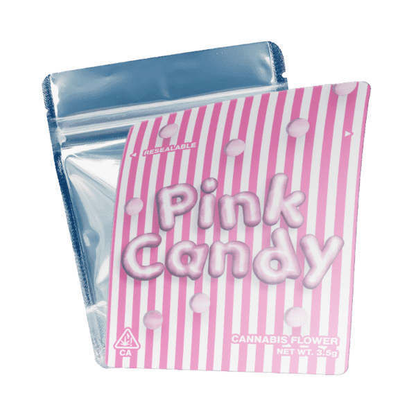 Pink Candy Mylar Bags/Strain Pouches/Cali Packs. Unlabelled
