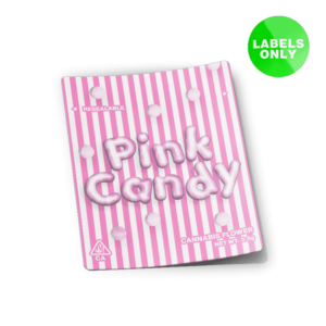 Pink Candy Mylar Bag Strain Labels
