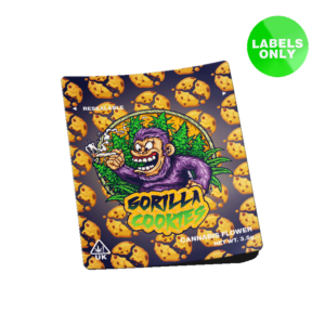 Gorilla Cookies Mylar Bag Strain Labels